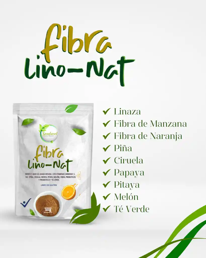 Fibra Natural Con Linaza Lino Nat De Saudavel X 3u