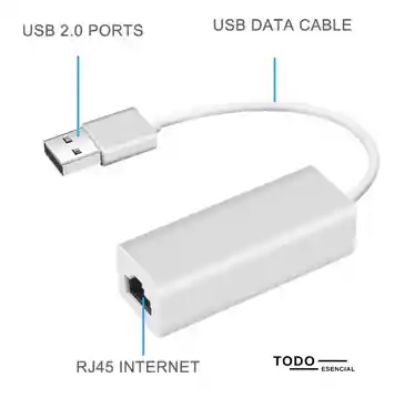 Adaptador Convertidor Usb A Ethernet 2.0 Gigabit Rj 45 Lan Cable De Red