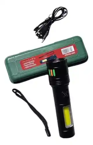 Linterna Recargable 14 Led – 5w, 1200mah Con 6 Modos De Luz Y Cob Lateral