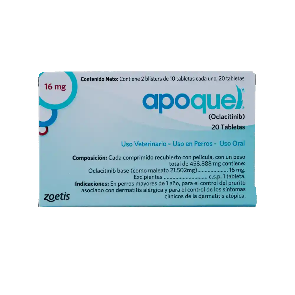 Apoquel Para Perro 16 Mg 20 Tabletas Masticables