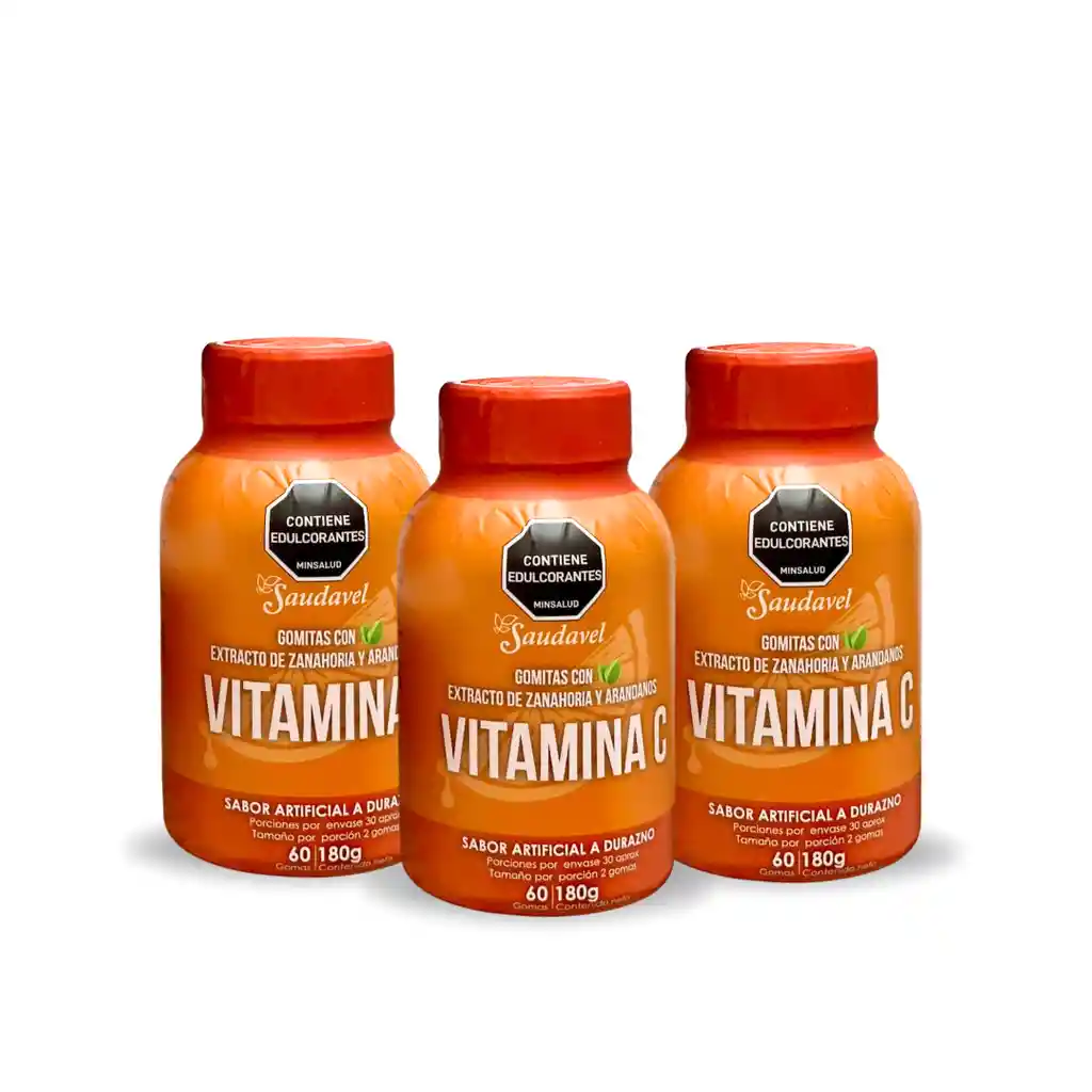 Gomitas Funcionales Saudavel Con Vitamina C X 3