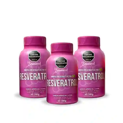 Gomitas Funcionales Saudavel Con Resveratrol X 3