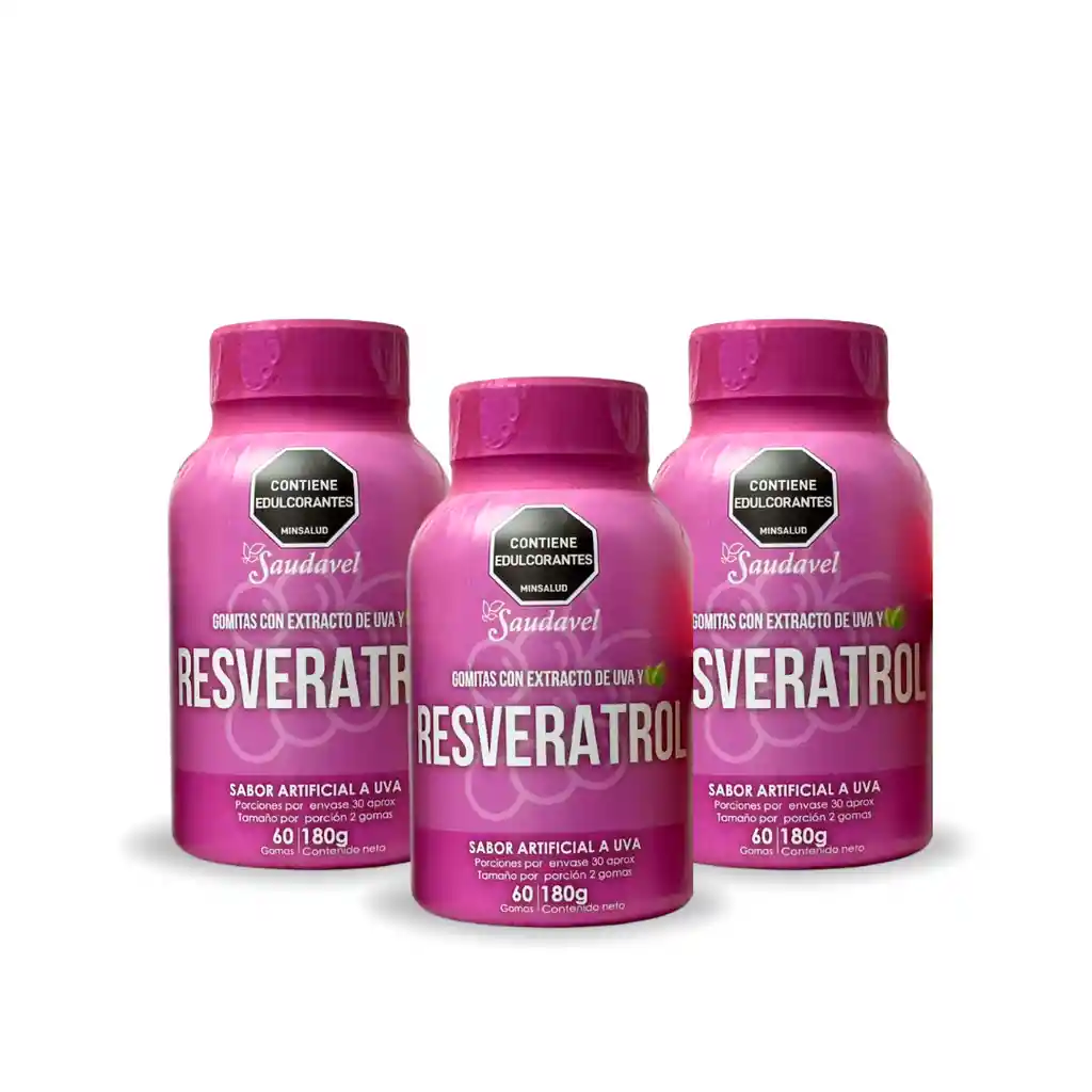 Gomitas Funcionales Saudavel Con Resveratrol X 3