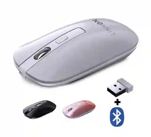 Mouse Inalambrico Dual Usb Y Bluetooth Recargable, Ipad , Pc, Android Y Iphone