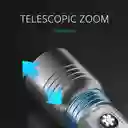 Linterna Recargable Usb Transparente 5w – 500mah Con Zoom, Imán Y 8 Modos De Luz