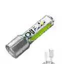 Linterna Recargable Usb Transparente 5w – 500mah Con Zoom, Imán Y 8 Modos De Luz