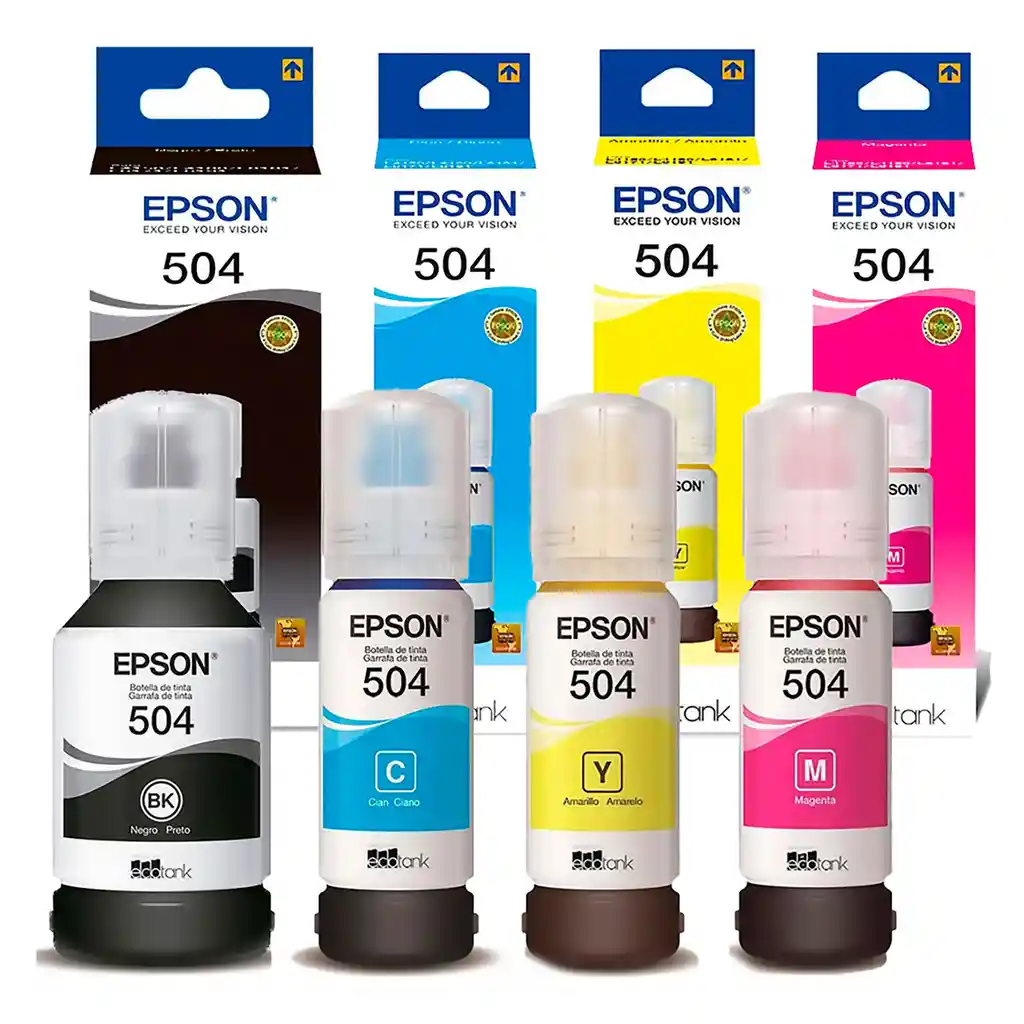 Tinta Epson T504 Original Para Impresoras L4150 L4160 L4260 L6161 L6171 L6191 L6270 L14150 X4 Unidades
