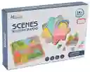 Juego Didáctico Bloques De Madera Escenas Creativas Niños