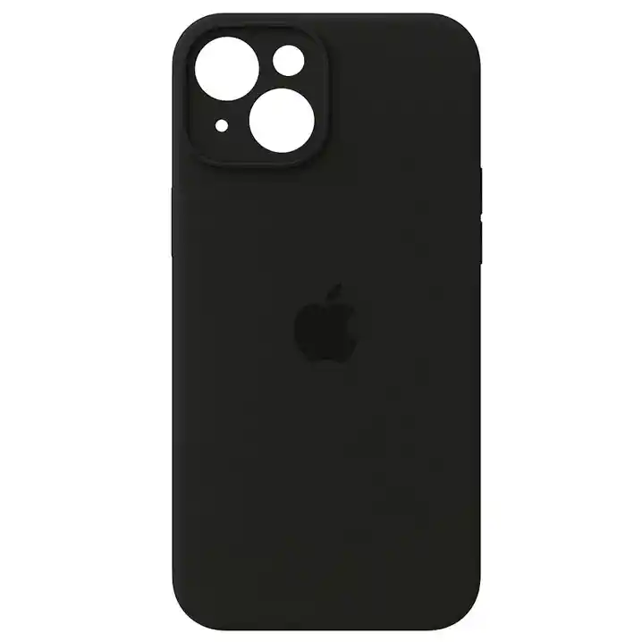 Silicon Case Iphone 13 Negro Con Protector De Camaras