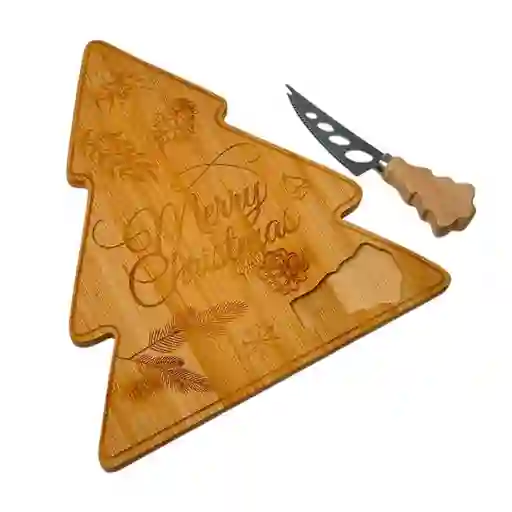 Tabla De Quesos Santini 23x2cm 2 Pz Bambu