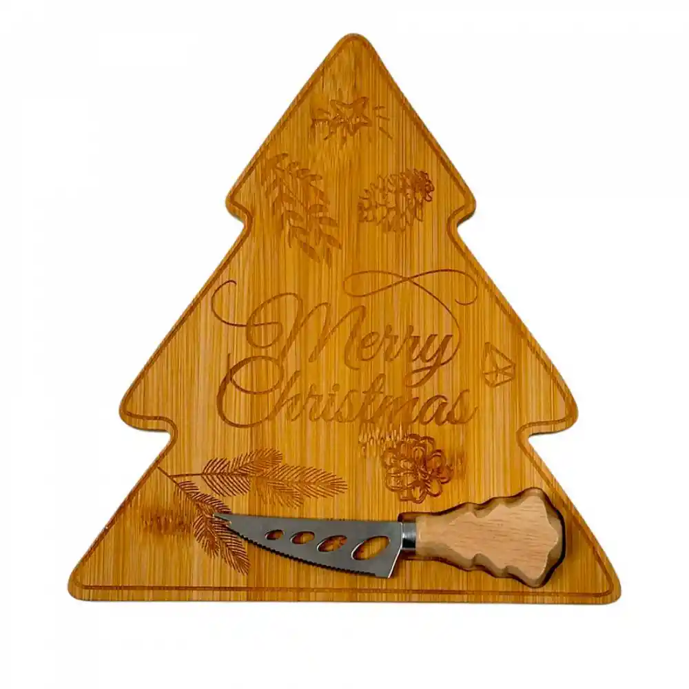 Tabla De Quesos Santini 23x2cm 2 Pz Bambu