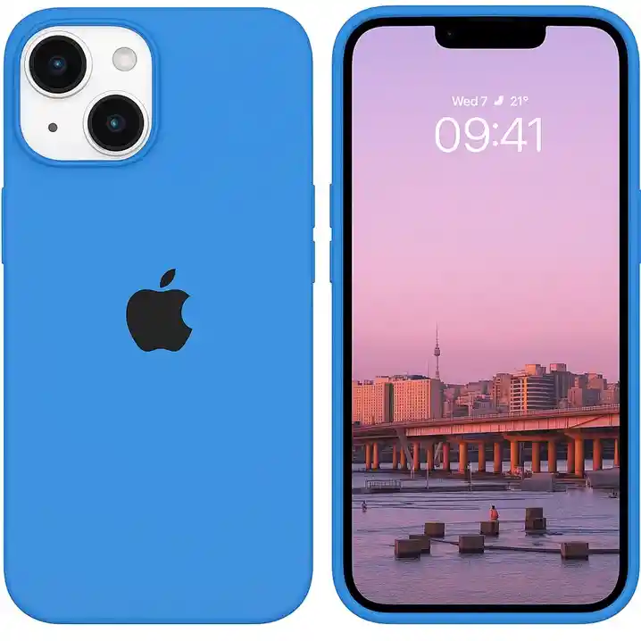 Silicon Case Iphone 13 Azul