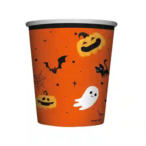 Vaso Halloween Fantasmitas 9 Oz X 8 Unidades Sempertex