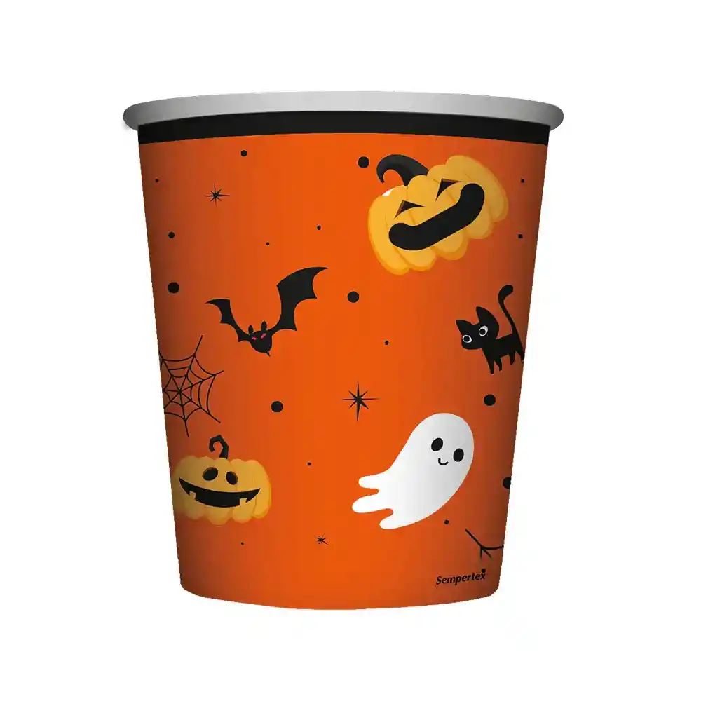 Vaso Halloween Fantasmitas 9 Oz X 8 Unidades Sempertex