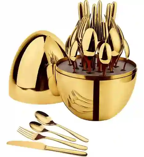Set Juego Cubiertos Huevo Acero Inoxidable Duradero