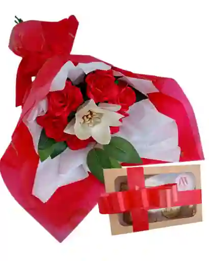 Ramo De Rosas Amor Eterno Con Chocolates