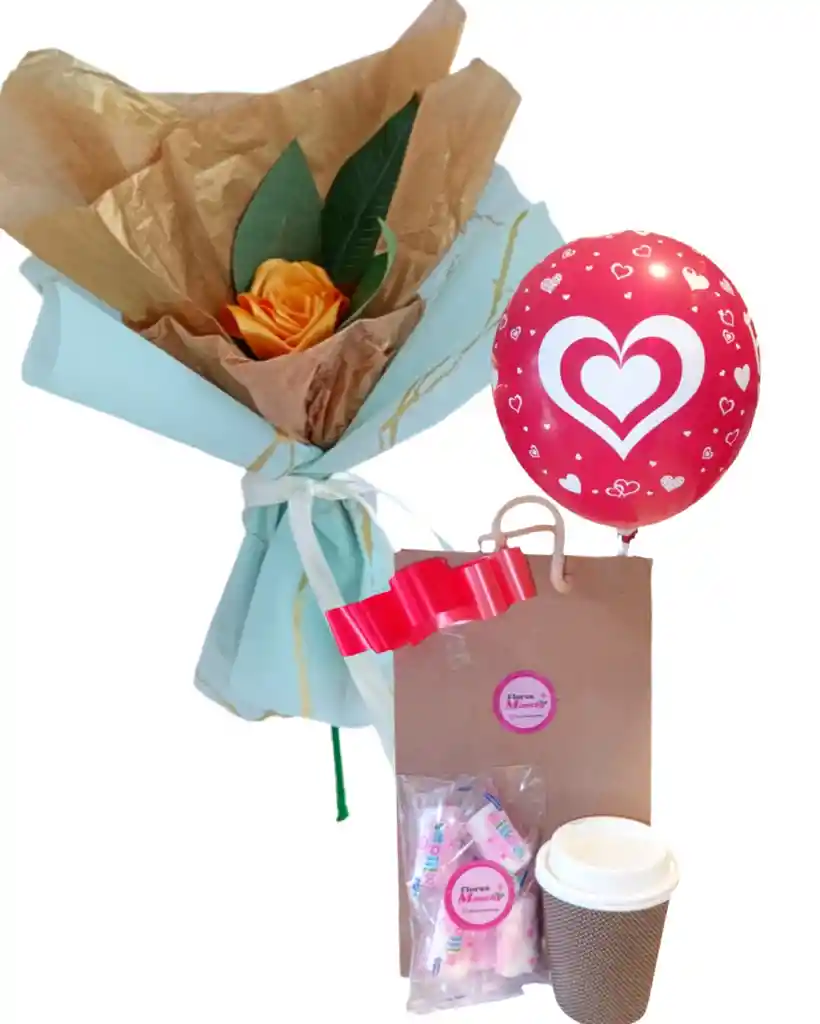 Rosa Amarilla Con Chocolate Y Masmelos