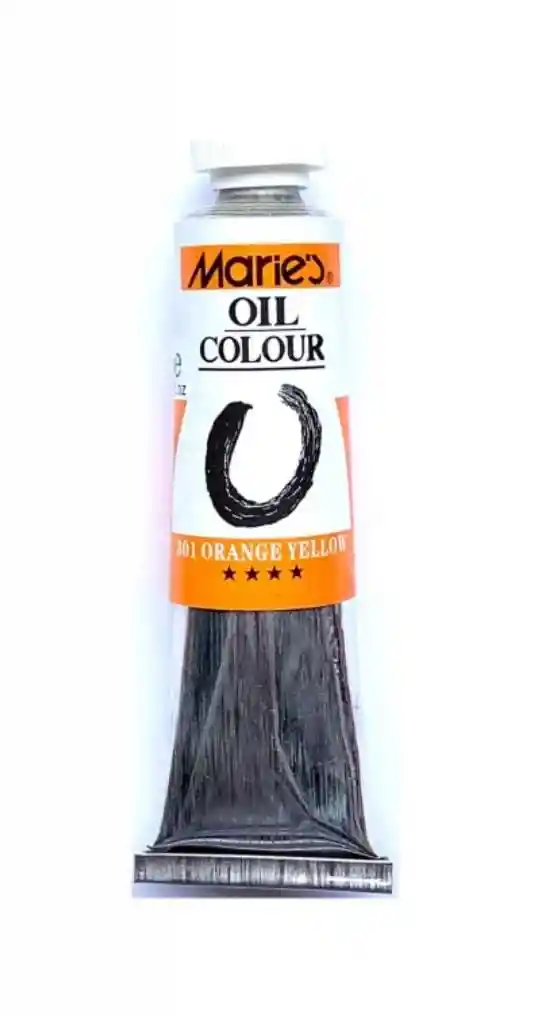 Pintura En Oleo 301 Orange Yellow X50ml Marca Maries Oil Colour