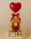 Detalle De Amor Y Amistad: Peluche Con Chocolates Y Globo De Corazón