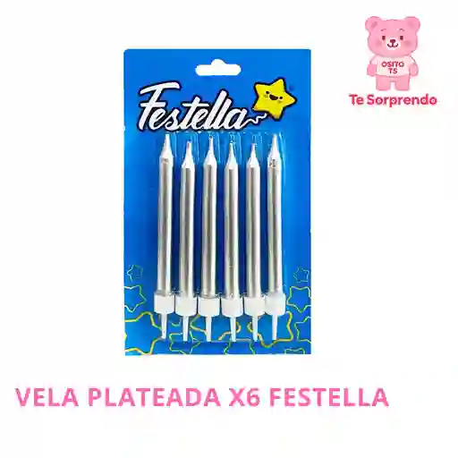 Vela Plateada X6 Festella