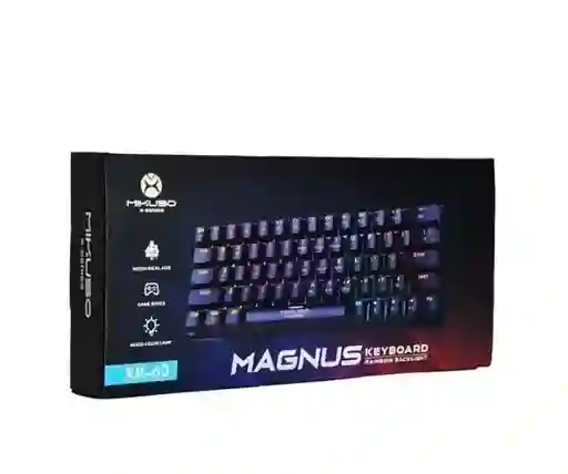 Teclado Mecanico Mikuso Xk-63 Switch Rojo Negro 60%