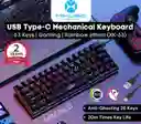 Teclado Mecanico Mikuso Xk-63 Switch Rojo Negro 60%