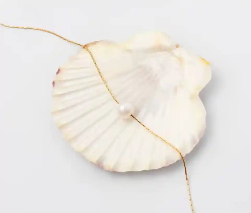 Cadena Perla Solitario