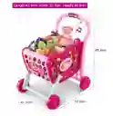 Carrito De Mercado Musical Con Luces Y 28 Accesorios Rosa