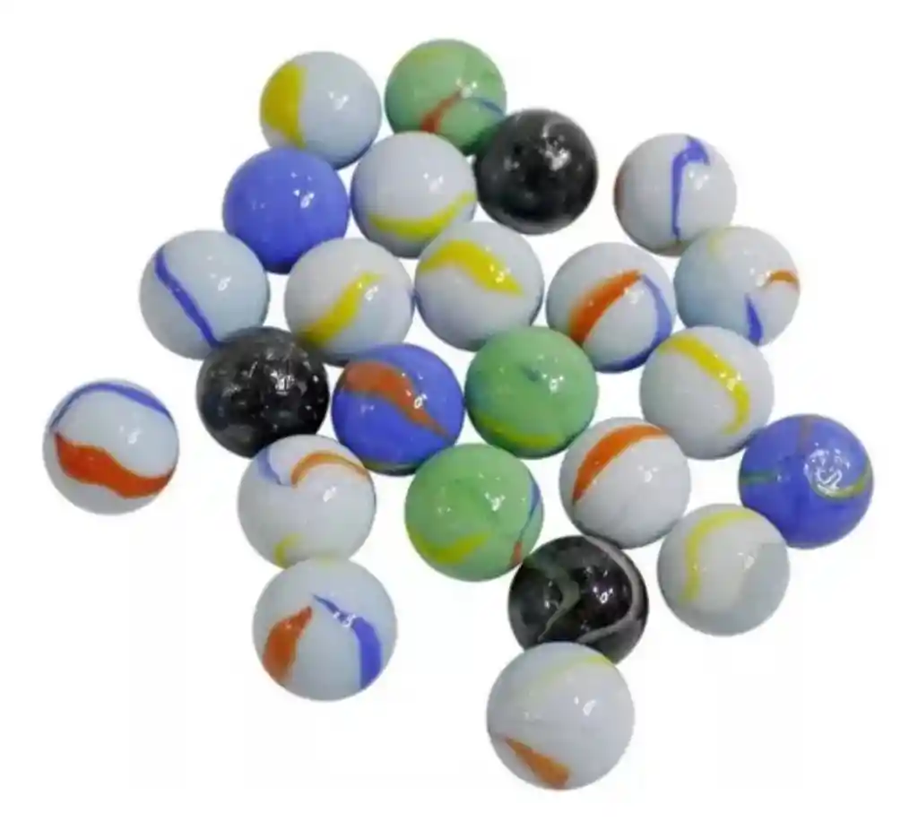 Canicas Piquis / Bolitas De Cristal “mara China” – Paquete X50 Unidades (pequeñas)