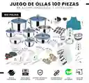 Juego De Ollas 100 Piezas Acero Quirúrgico Inoxidable Utensilios Cocina Infaltables Cook Ware