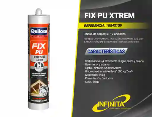 Adhesivo De Montaje Fix Pu Xtreme