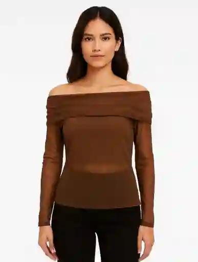 Blusa Mesh Malla - The Promise Mocca