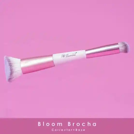 Bloomshell Brocha Duo Para Base Y Corrector