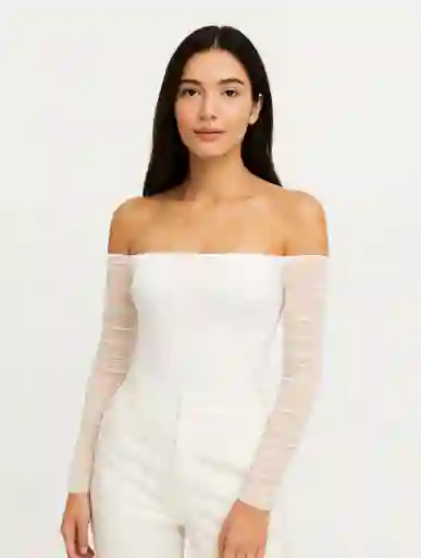 Blusa Mesh Malla -the Petal Blanco Sm