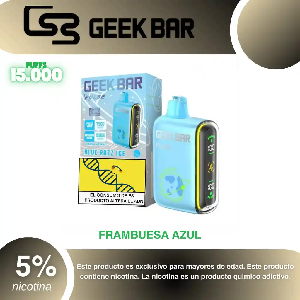 Vape Geek Bar Pulse 15.000, Blue Razz Ice