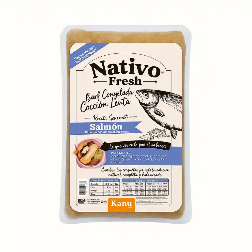Kanu Receta Gourmet Basa Salmon Wakame X 500 Gr Para Perro