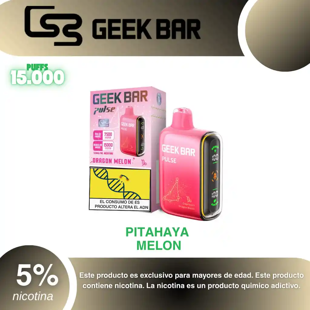 Vape Geek Bar Pulse 15.000, Dragon Melon