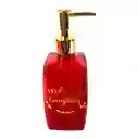 Dispensador Santini Jabon Merry Rojo 500 Ml Vidrio