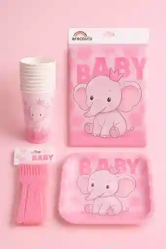 Kit Fiesta Baby Elefantita Rosa