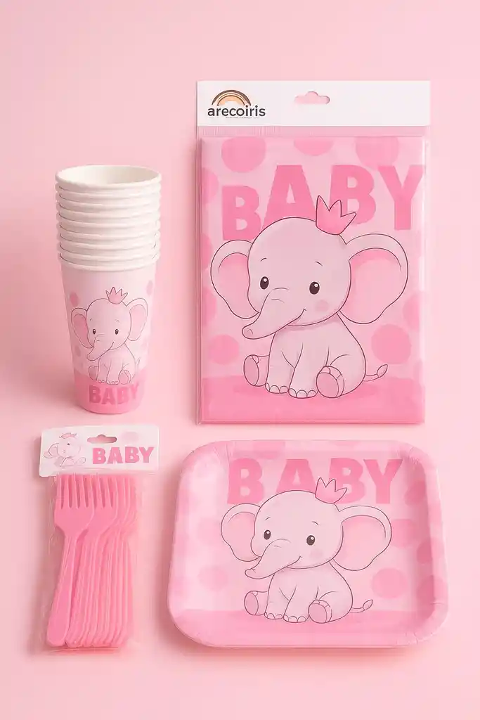 Kit Fiesta Baby Elefantita Rosa