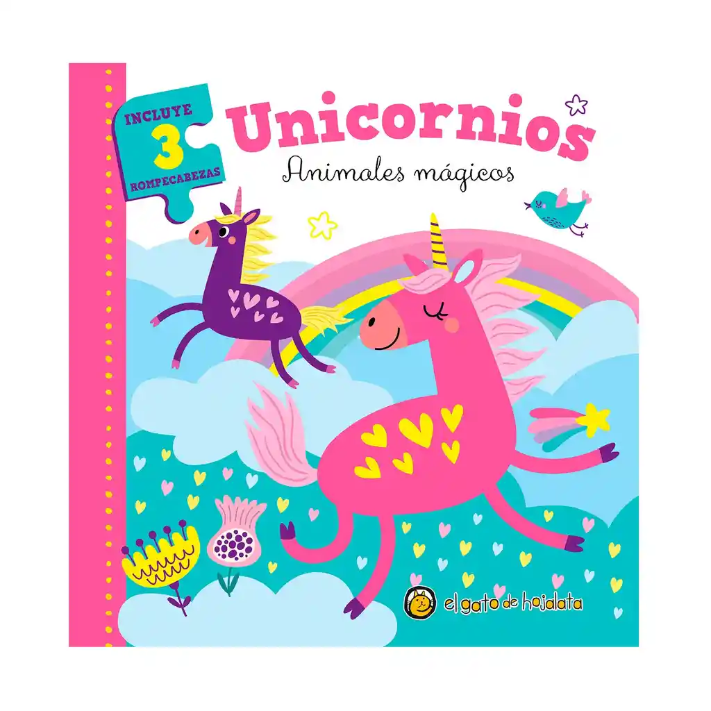 Libro Didáctico Unicornios Con Rompecabezas Para Niños