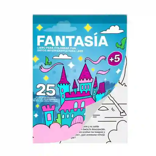 Libro Para Colorear Fantasía Con 25 Hojas Para Niños