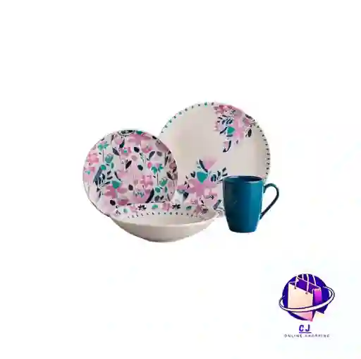 Vajilla Corona 4 Puestos 16 Pcs Jardin