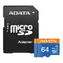 Memoria Micro Sd 64gb Adata Clase 10 Ausdx64