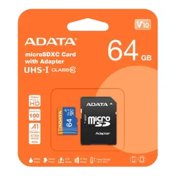 Memoria Micro Sd 64gb Adata Clase 10 Ausdx64