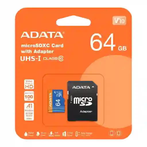 Memoria Micro Sd 64gb Adata Clase 10 Ausdx64