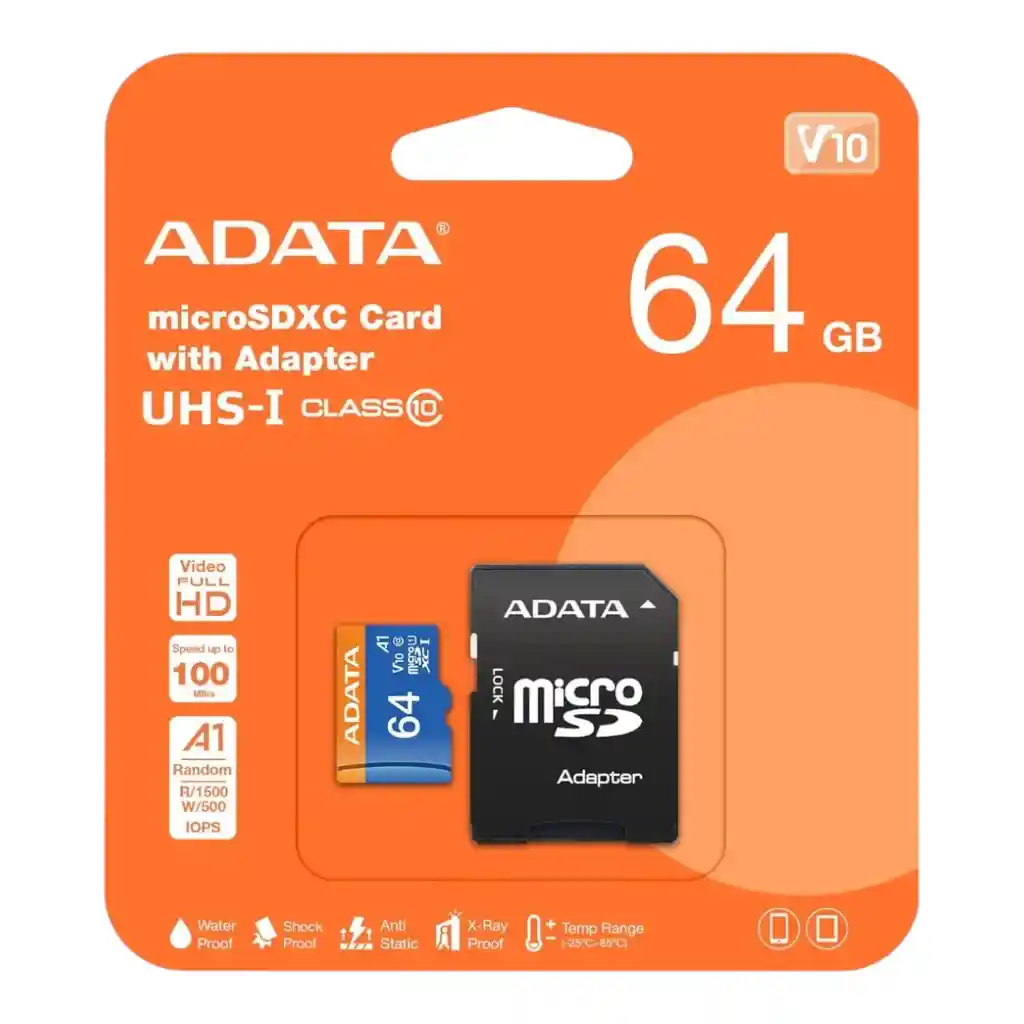 Memoria Micro Sd 64gb Adata Clase 10 Ausdx64