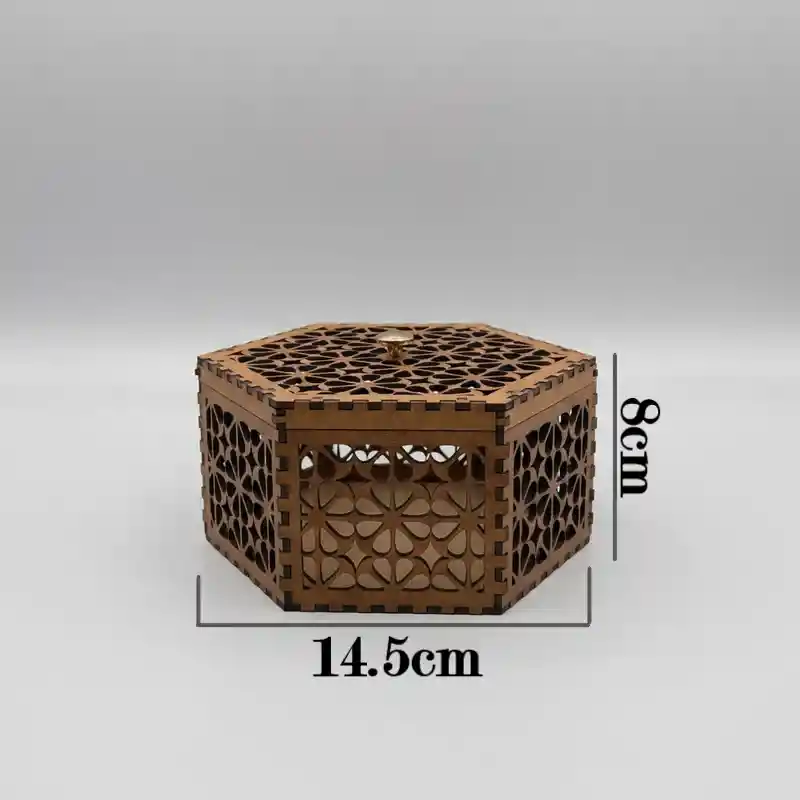 Caja De Madera Hexagonal 4