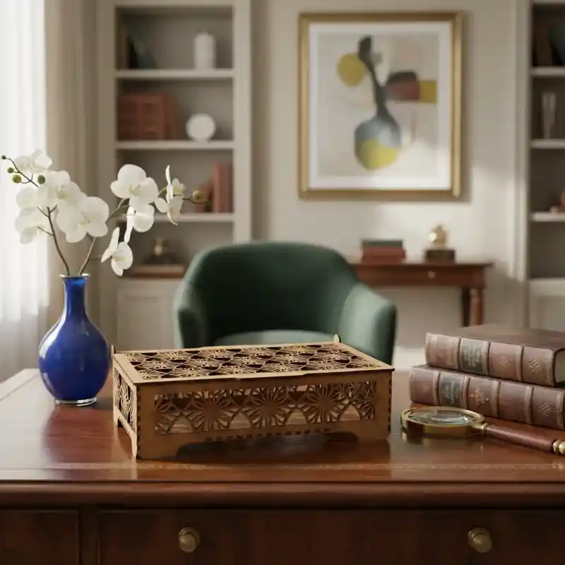 Caja De Madera Rectangular Mediana 1