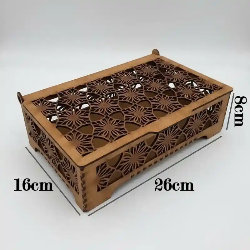 Caja De Madera Rectangular Mediana 1